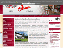 Tablet Screenshot of hotel-manes-svratka.cz